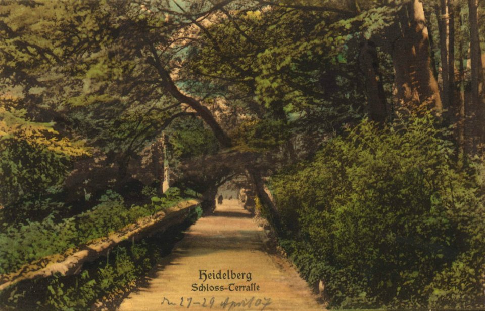 Heidelberg, Baden-Württemberg - Schlossterrasse (Zeno Ansichtskarten)