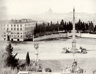 Italienischer Photograph um 1860 - Piazza del Popolo (Zeno Fotografie) photo