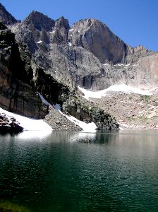 High Alpine Lake Rocky Mountain National Park Colorado USA photo