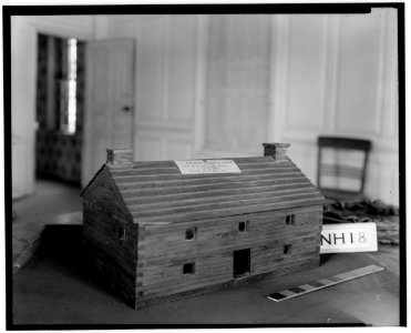 Historical American Buildings Survey L. C. Durette, Photographer July 27, 1936 MODEL OF GARRISON SHOWING FRONT AND END, MADE BY M. DARLING FEB. 1879 - Gilman Garrison, Water and HABS NH,8-EX,2-31