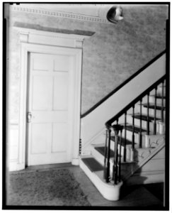Historical American Buildings Survey L. C. Durette, Photographer April 25, 1936 DETAIL OF FRONT STAIR LOOKING EAST - Captain Barnes House, 218 Islington Street, Portsmouth, HABS NH,8-PORT,124-7