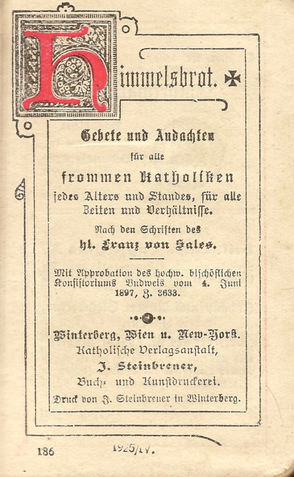 Himmelsbrot — Titelseite