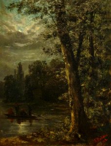 Hippolyte Pradelles-Promenade en bateau au clair de lune