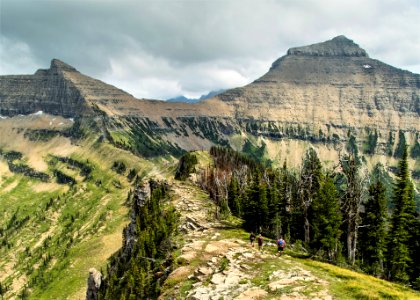 Hikers on Tinkham Mountain Ridge
