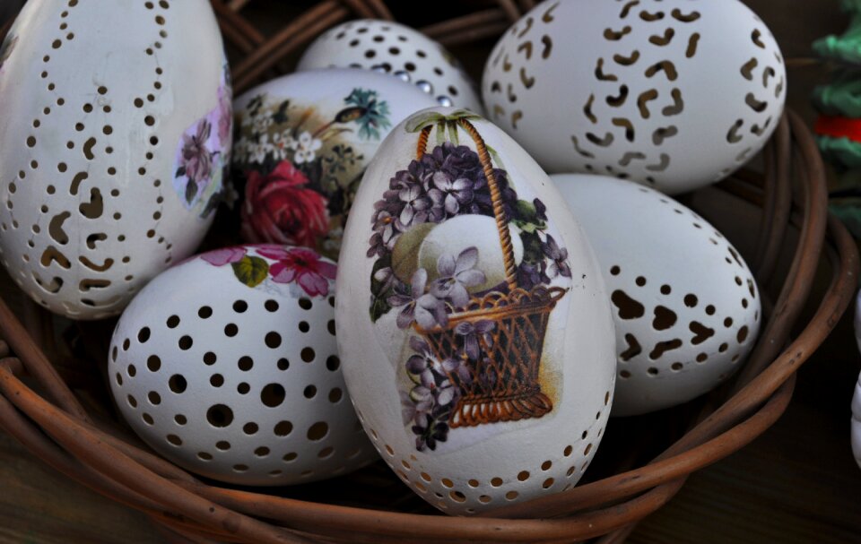 Easter eggs handicraft ornaments