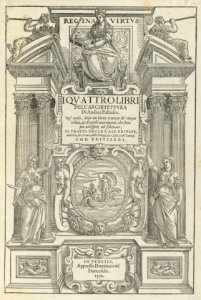 Houghton Typ 525 70.671 I qvattro libri dell'architettvra - frontispiece