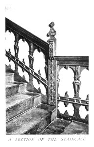 In English Homes Vol 3 Dorfold Hall Cheshire a section of the staircase 31295005735708 0047