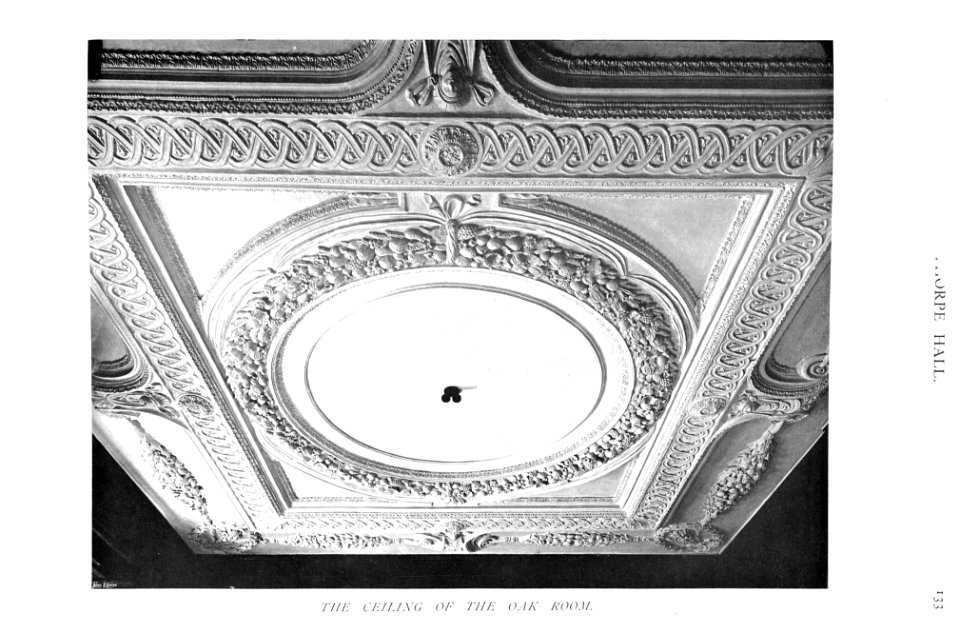 In English Homes Vol 3 Thorpe Hall Northamptonshire the ceiling of the oak room 31295005735708 0164