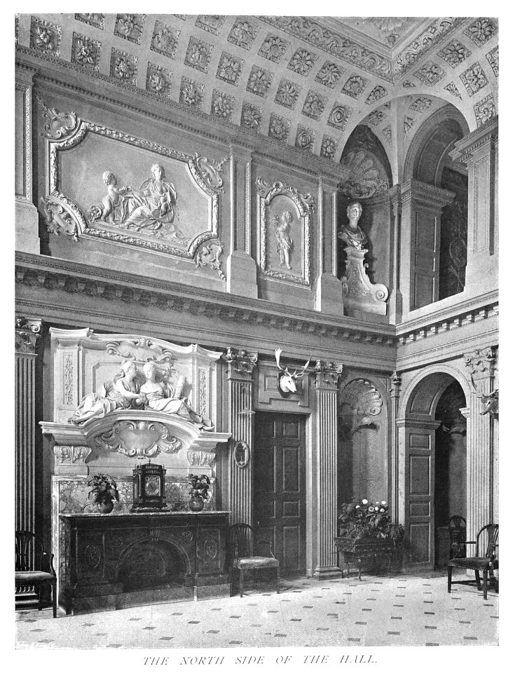 In English Homes Vol 3 Barnsley Park Gloucestershire the north side of the hall 31295005735708 0374