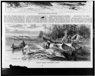 Indians making birch-bark canoes LCCN92516126