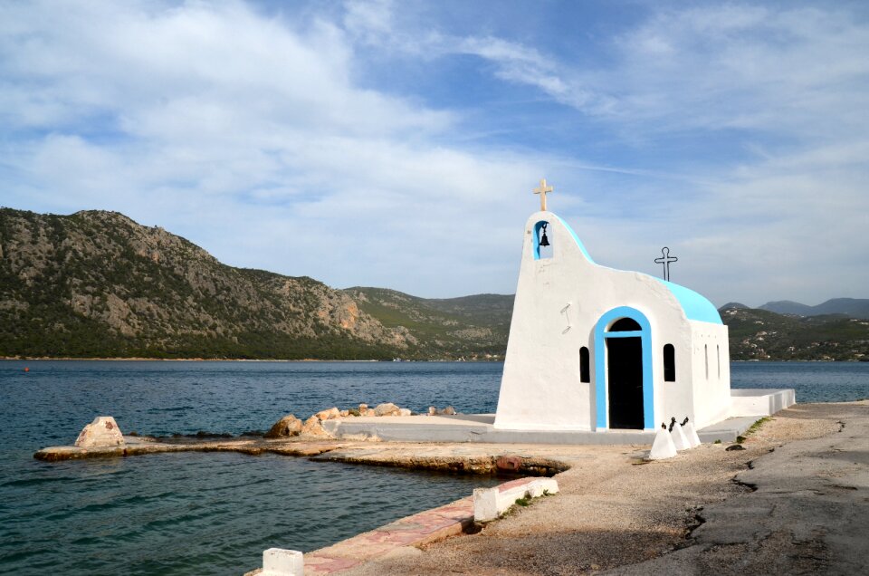 Greece architecture lake