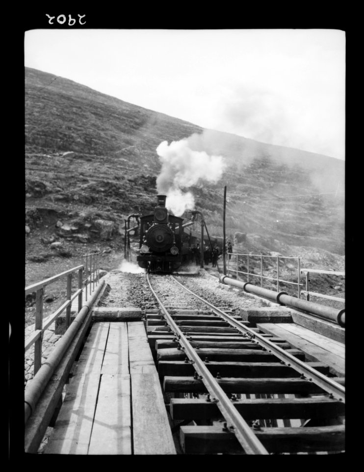 Jaffa to Jerusalem. Train at Battir. Pulling up steep grade LOC matpc.15152