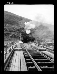 Jaffa to Jerusalem. Train at Battir. Pulling up steep grade LOC matpc.15152