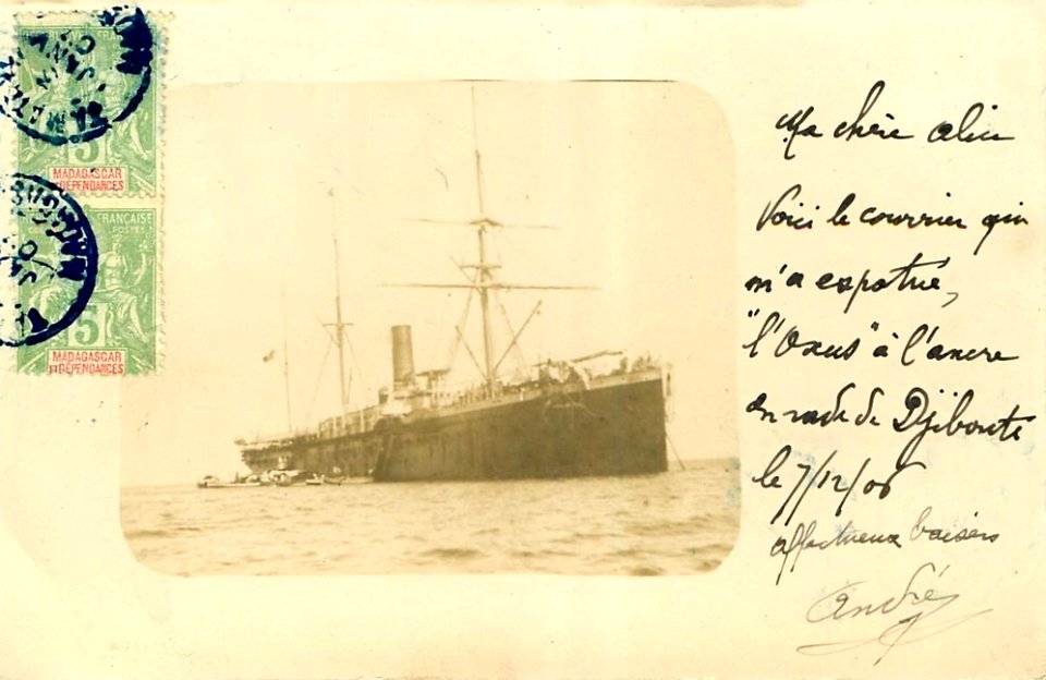 L'Oxus en escale à Djibouti 1906