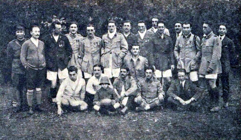 L'équipe du Racing Club de France victorieuse de la Coupe de l'Espérance le 28 avril 1918