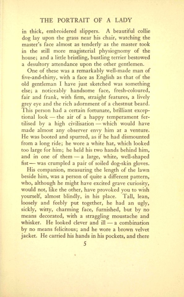James - The Portrait of a Lady, vol. I, p. 5