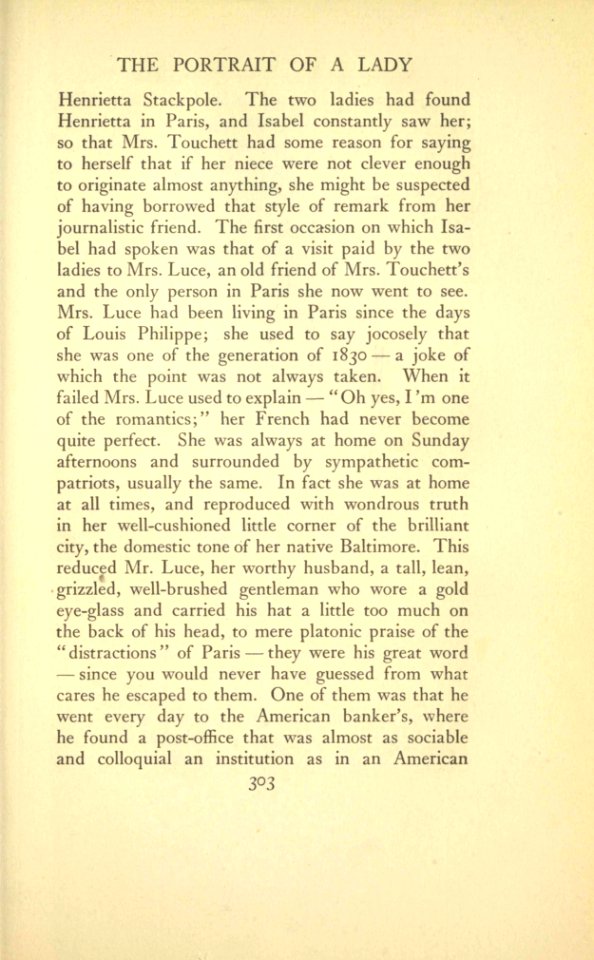 James - The Portrait of a Lady, vol. I, p. 303