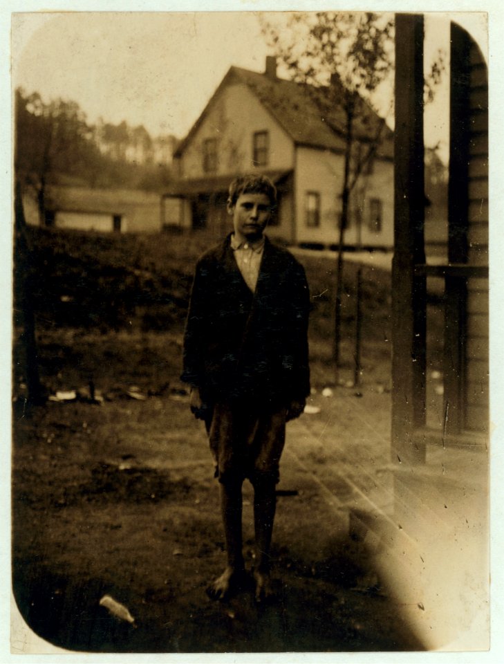 Jo Bradford, 405 Park Street, Lindale, Ga. Worked in Massachusetts Mills when 10 years old. Insurance record shows him 11 now. Works in the weave shop. No need, apparently, as father and 5 LOC nclc.02799