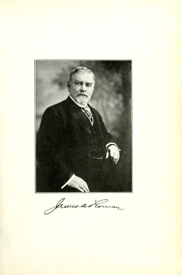 James A. O'Gorman portrait with signature