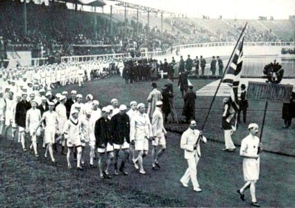 Jeux Olympiques de 1908, l'équipe du Royaume-Uni à la cérémonie d'ouverture