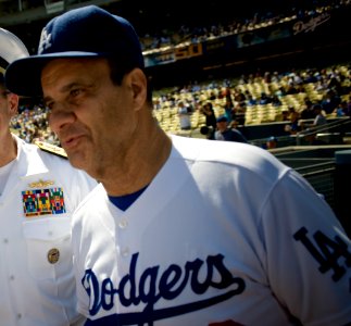 Joe Torre at Giants at Dodgers 2008-09-21