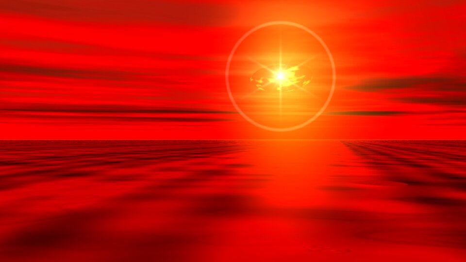 Abstract shining horizon