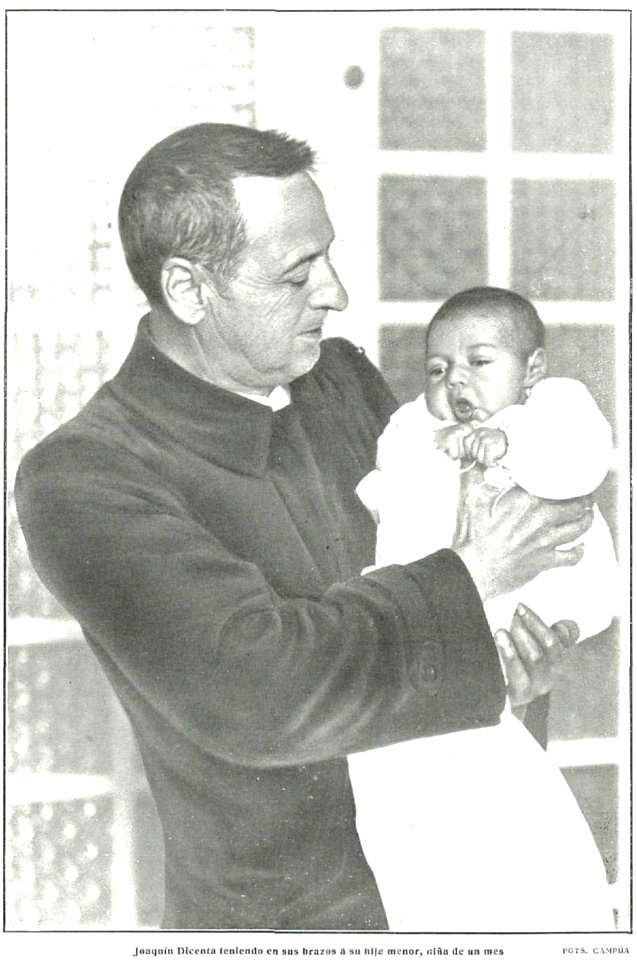 Joaquín Dicenta con su hija, de Campúa, La Esfera, 04-04-1914