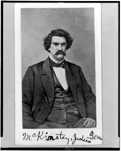 Justus McKinstry, half-length portrait, seated, facing slightly right LCCN91482753 photo