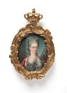 Juliane Marie of Braunschweiz-Wolfenbüttel, Queen of Denmark and Norway (Andreas Thornborg) - Nationalmuseum - 25193