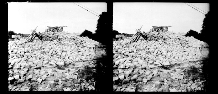 Juvigny. Ruines de l'église - Fonds Berthelé - 49Fi1128