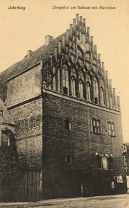 Jüterbog, Brandenburg - Ziergiebel am Rathaus mit Mauritius (Zeno Ansichtskarten)