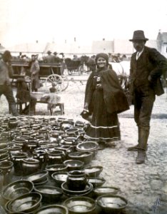 Jędrzejów. Jarmark na rynku, 1913 photo