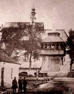 Jędrzejów, kościół św. Trójcy, ok. 1880