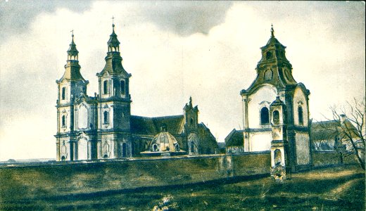 Jędrzejów. Opactwo cystersów, widok od zachodu, 1912