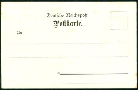 Karl F. Wunder PC Gruss aus Hannover. Schloßplatz mit Wache. Adressseite (ohne fortlaufende Nummerierung, ca. 1898) Deutsche Reichspost Postkarte sogenannte ungeteilte Rückseite