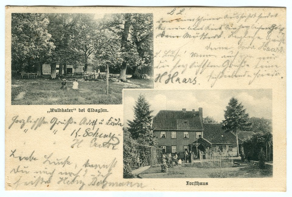 Karl F. Wunder PC Waldkater bei Eldagsen, Forsthaus. Ansichtsseite