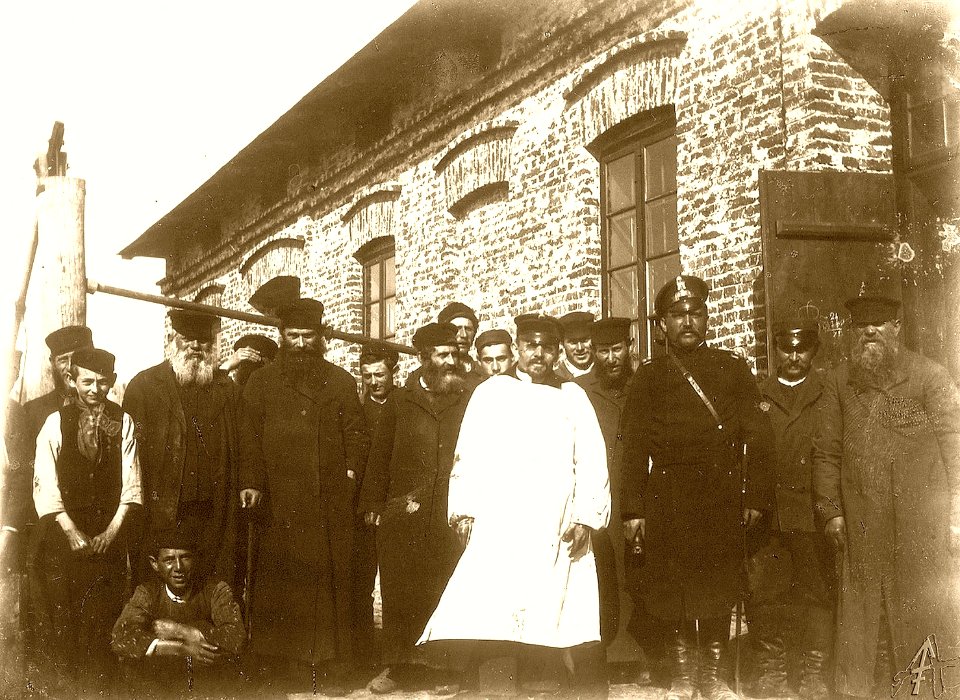 Jędrzejów. Pracownicy rzeźni żydowskiej, 1910