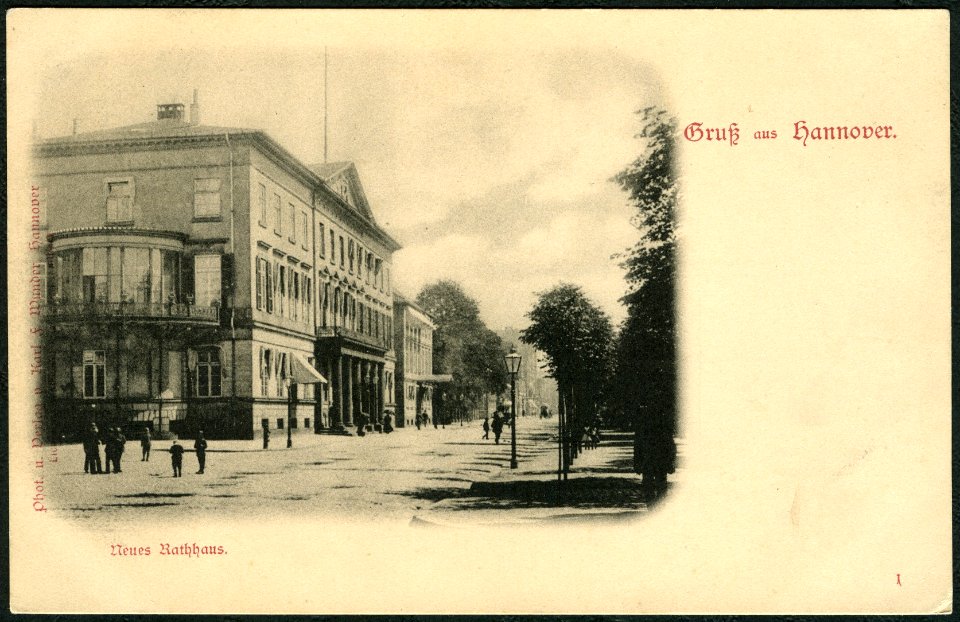 Karl F. Wunder PC 0001 Gruß aus Hannover. Neues Rathaus. Bildseite