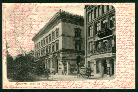Karl F. Wunder PC 0534 Hannover. Reichsbank. Bildseite