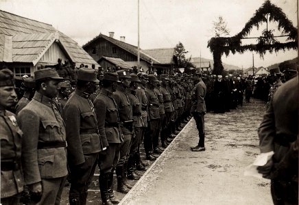 Karl I. besuchte zwischen dem 14.6.1917 und dem 18.6.1917 Stationen an der Südostfront. Am 17.6.1917 war er in Dorna Kandreny (BildID 15565674)
