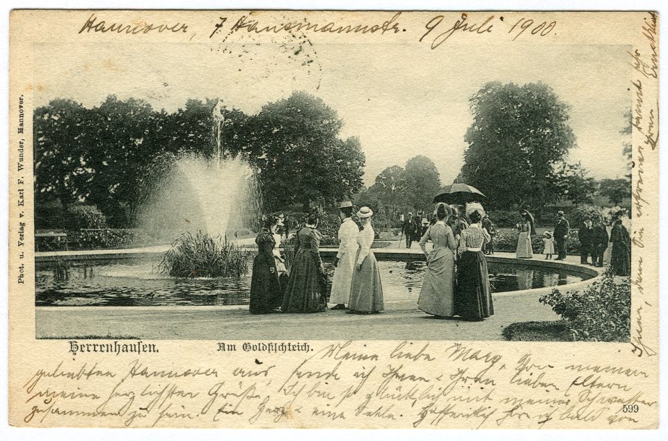 Karl F. Wunder PC 0599 Herrenhausen. Am Goldfischteich
