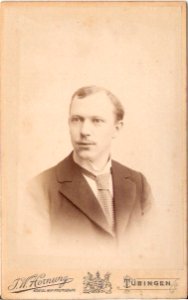 Karl seinem lieben Bruder Herwig im Mai 1897, Foto von J. W. Hornung, Tübingen