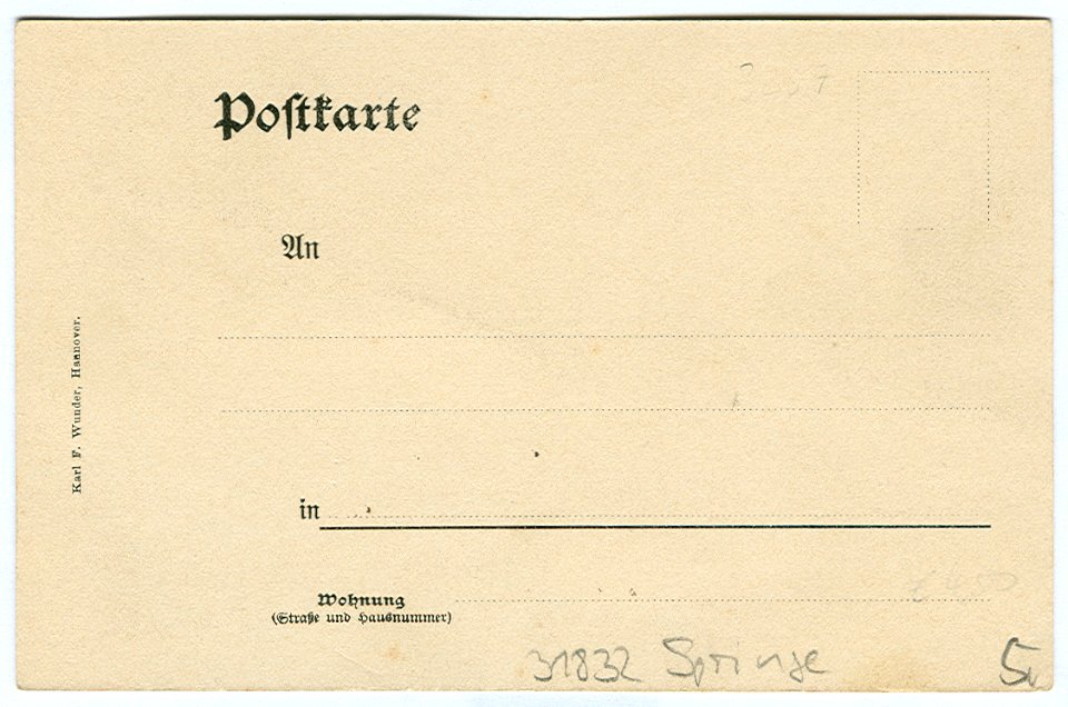 Karl F. Wunder PC Bennigsen II. Rückseite