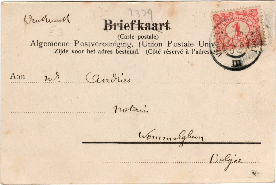 Kasteel Hattem bij Roermond verso
