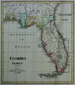 Karte Florida 1823 9157