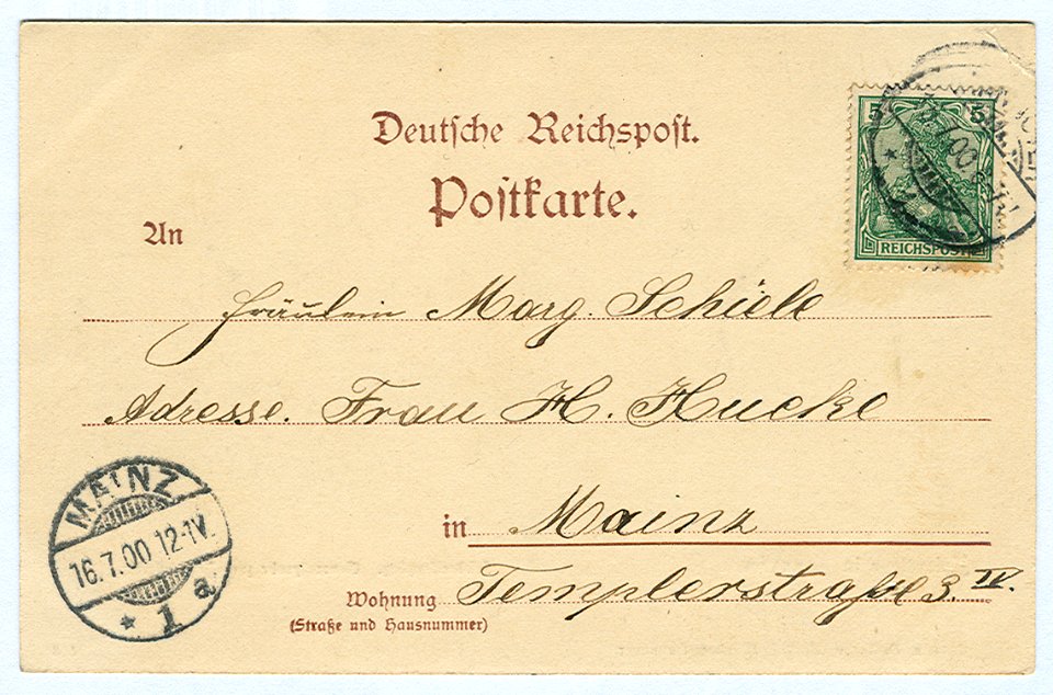 Karl F. Wunder PC 0558 Kaisertage in Hannover. Friederikenplatz. Generalprobe zum Zapfenstreich. Back Side. II