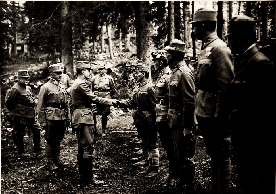 Karl I. während seines Besuchs in Südtirol am 26.6.1917 (BildID 15565800)