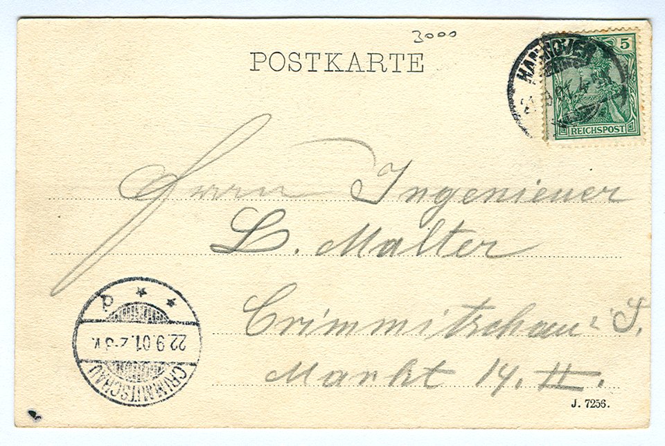 Karl F. Wunder PC 0835 Hannover. Die Eilenriede. Beim Steuerndieb. II Back Side