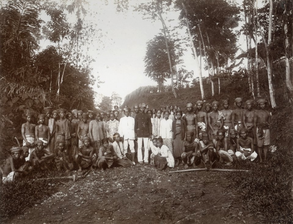 KITLV - 86780 - Stafhell & Kleingrothe - Medan-Deli - Workers on a plantation in Deli - circa 1900