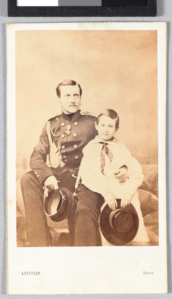Konstantin Nikolayevich (1827-1892), groothertog van Rusland, met zijn oudste zoon Nikolay Konstantinovich (1850-1918), objectnr KA 6895.9